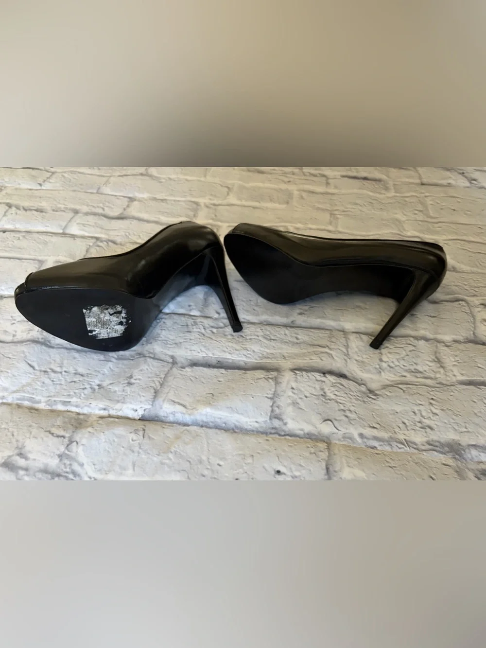 Lauren Ralph Lauren Black Peep-Toe High Heel Pumps